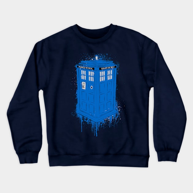 POLICE BOX Crewneck Sweatshirt by trev4000